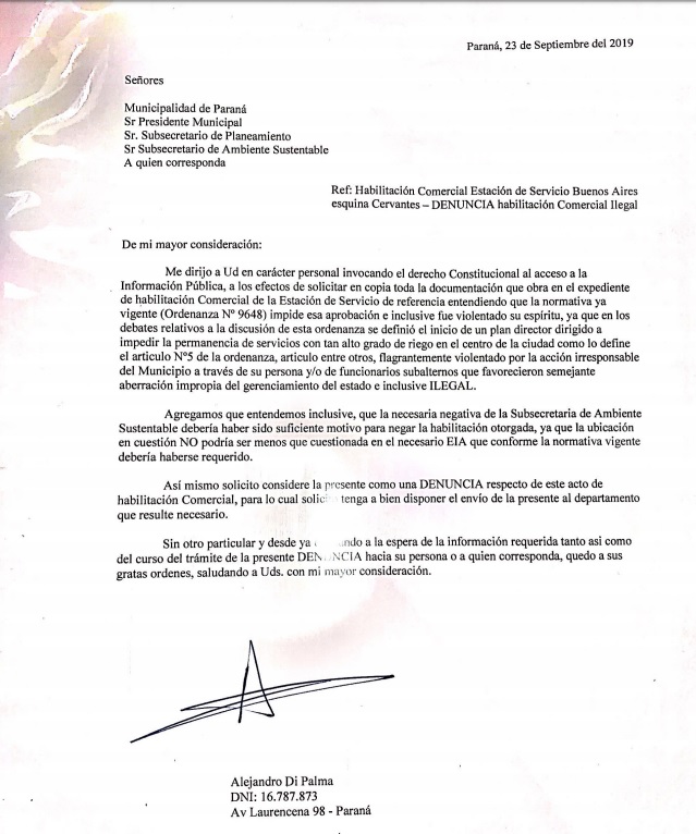 denuncia di palma