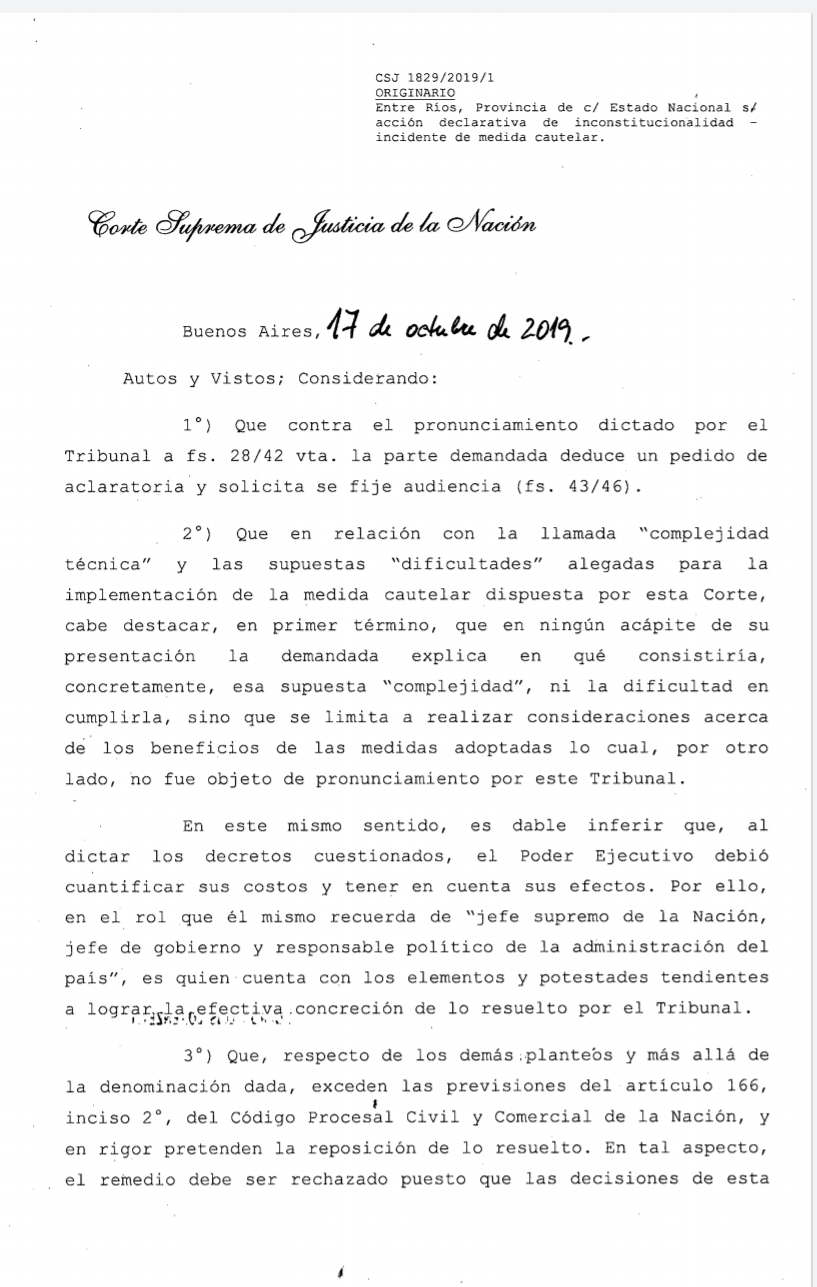 reclamo corte nacion coparticipacion 2